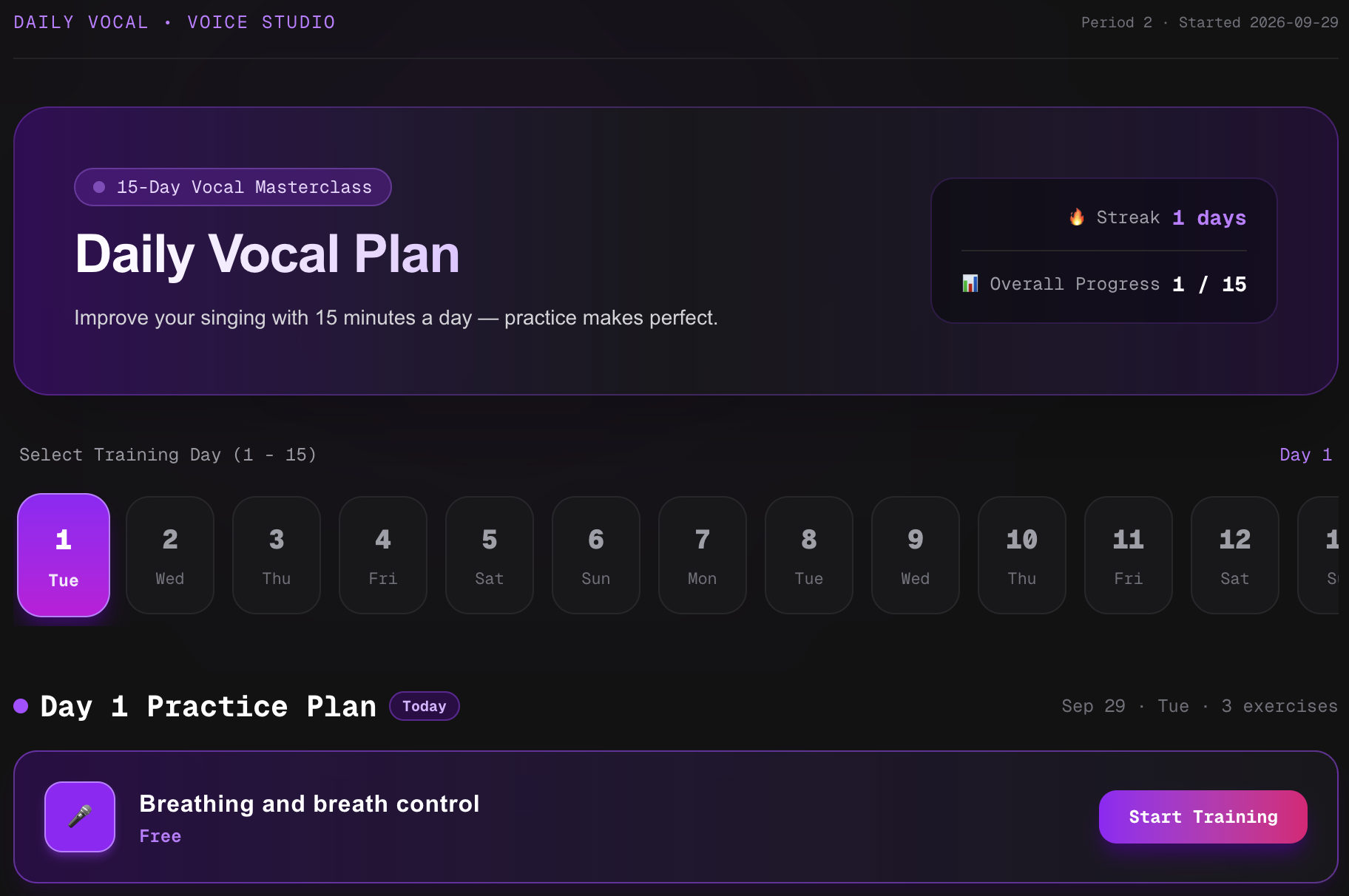 Daily Sing Practice preview